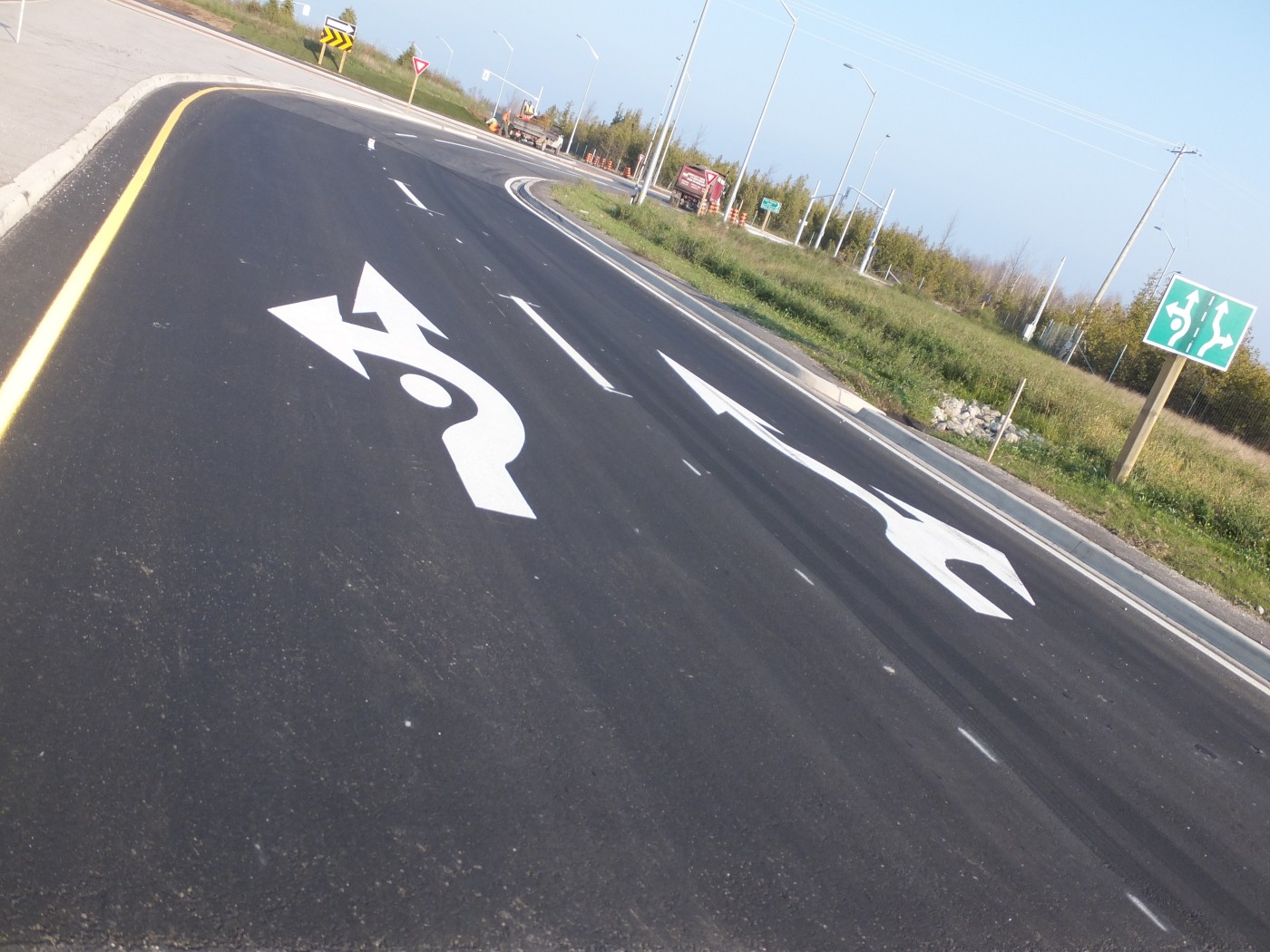 Roundabout Pavement Markings