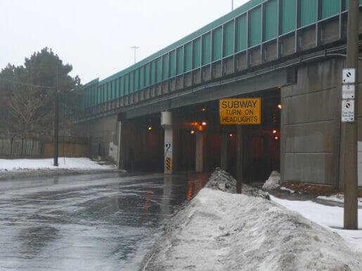 Subway Turn On Headlights Sign